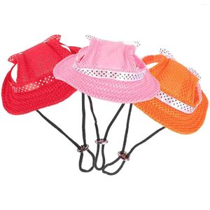 Abbigliamento per cani 3 pezzi pet principessa cappello da sole protezione da sole cappelli di abbigliamento adorabili berretto per le orecchie adorabili cucciolo di prova per cani