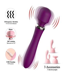 G spot dildo vibratore 10 modalità vibrate potenti giocattoli per sesso per adulti per la bacchetta AV per donna stimola i giocattoli erotici femminili5694092