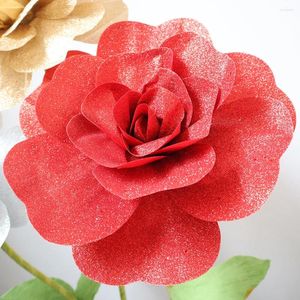 Kwiaty dekoracyjne Wysokiej jakości jasna tkanina róża symulacja kwiatowa salon wystawa ogrodu na stocznię przyjęcia weselnego mapa drogowa