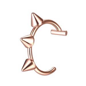 Nasenringe Stollen Mode Edelstahl Hufeisen gefälschter Ring C Clip Lip Piercing Stud Hoop für Frauen Männer Langhantel Drop Lieferung Je j ot2xt