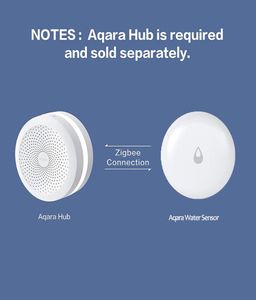 Qara IP67 Water onderdompelenセンサーZigbee Flood Waterlek Detector Alarm Security Inweken Sensor Waterdicht voor mi thuis for xia5537968