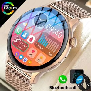 時計2023新しいNFCスマートウォッチ女性男性Bluetooth Call Watch IP68防水心拍数スポーツフィットネススマートウォッチHuawei Xiaomi