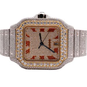 Luxury Looking Fullt Watch Iced For Men Woman Woman Top CraftSmanship Unikt och dyra Mosang Diamond Watchs For Hip Hop Industrial Luxurious 20562