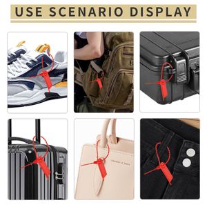 Tamper Proof Plastic Security Seal Custom Pull Tight Tags Shoes Clothes Labels Numbered Fire Extinguisher Stamp 100Pcs