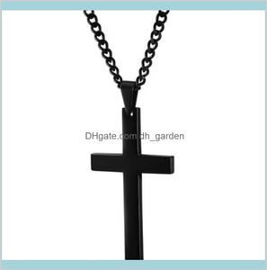 Christian Jesus Single Titanium Necklace Stainless Gold Silver Black Prayer Choker Crucifix Pendants Men Jewelry Nmv5K Pendant N Ds4X19493191