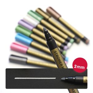 10/20 COLORE METALLIC PEN PEN PEN SCRITTENZA PERMANENTE ROCK POTTURA DI POTTURA ROCCHI CAMPIO GLAST BEGLIO CARD CARD CARD ART MARKER