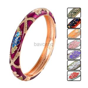 Bangle Thorled Flowers Cuff Metal Metal Color Bangles do Dia das Mães Bracelets Hollo