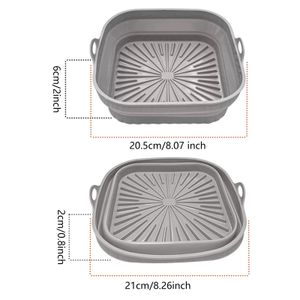 Silikonöfen Kochtopf Klappbarer Flugfryer Au Gratin Dish wiederverwendbar wasserdichte öldichte, nicht stehende, einfach zu reinigende Küchenwerkzeug