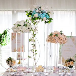 Transparent akrylvas, bordets mittpunkt, äktenskap, modernt, vintage blommor, bröllopsdekoration, 10 uppsättningar per sats