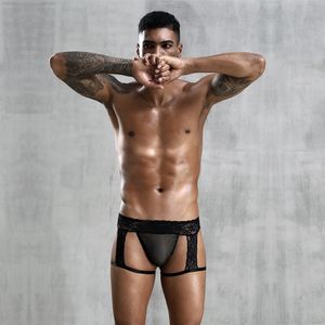 Underbyxor sexiga gay män underkläder sexiga lacy svart shorts