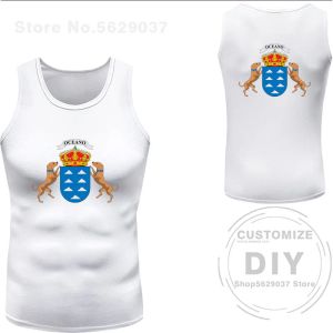 Islas Canarias Vest Free Custom Made Name Number de Tenerife Tank Top Print Flag Word Las Palmas Gran Spanish T-shirt