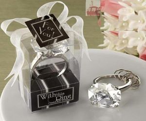 Cały 10 sztaków moda Faux Diamond Crystal Crystal Ring Nereczka na przyjęcie weselne stół stół papierowy ręcznik Pierścień Ringer WHI1020731