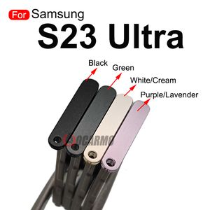 Samsung Galaxy S23 Ultra S23 + Plus Sim Trayシングル +デュアルSIMカードスロットホルダー交換部品