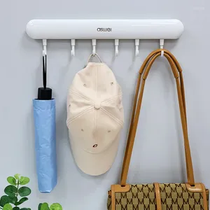 Hooks Wall Mounted Towel Hanger Space Punch Free Hook Coat Clothes Holder For Bathroom Kitchen Bedroom Hallway