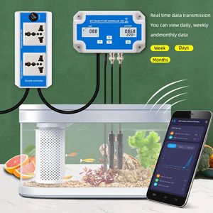 Smart WIFI Online Meter PH ORP Temp Aquarium Water Quality Tester Monitor Controller Accessories For Swimming Pool Spa EU Plug