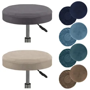 Stol täcker sammet elastisk rund barstol täcker slipcover protector stretch modern antidirty universal 30-36 cm/36-40 cm