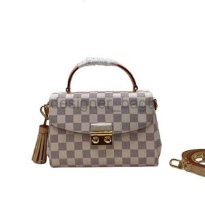 10A Lederqualität Designer -Tasche für tägliche Wear Crossbody -Tasche N53000 Croisette Frauen -Leder -Umhängetasche 24 cm