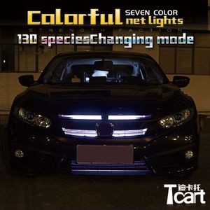 TCART 54CM LEDナイトライダーグリルライトホンダシビックCRVフィットアコード2016 2017 2018 2019カーアクセサリーのリモコン付きリモコン