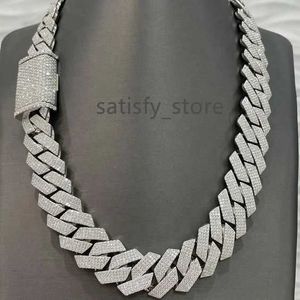 Anant Jewels 14 MM European and American Hip Hop Fine Jewelry Full Diamond Rhombus Cuban Chain Mens Necklaces Supplier Price