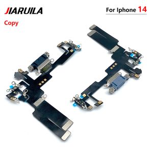 Новые протестированные USB -зарядные док -соединительные разъемы зарядного порта Микрофон Микрофон Гибкий кабель запасной запасные детали для iPhone 14