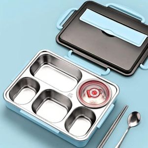 Dinnerware Aço inoxidável Segmentação portátil Bento Caixa