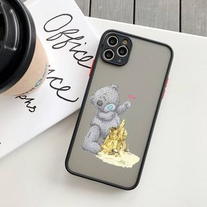 Tatty Teddy Cute Bear Phone Case Matt Transparent för iPhone 14 11 12 13 Plus Mini X Xs XR Pro Max Cover