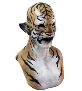 Scary Tiger Animal Maske Halloween Carnival Night Club Masquerade Headgear Masken Klassische Performance Cosplay Kostümprops 2207196003031