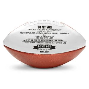 Melhores presentes de rugby para o seu amado filho!Pai para o meu filho Presente o esporte ao ar livre Rugby Ball American Football Ball Vintage para a adolescente da faculdade