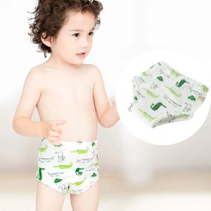 Byxor 5st/Lot Waterproof Newborn Diaper Bantbyxor Diapers Återanvändbar baby gasväv Bekväma spädbarnsträningbyxor