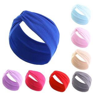 Kadınlar için Kafa Bandları Saç Bandı Twist Streç Kafa Bantları Elastik Türban Headwrap Makyaj Spor Yoga Head Band Girls Saç Aksesuarları