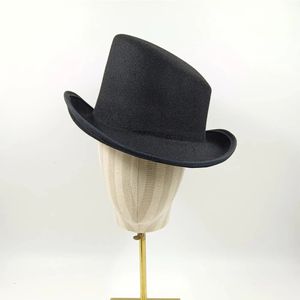 Fedora Hat Lutted Top Herr Gentlemans Felt Hat Presidential Hat Magic Hat Total Performance Costumes 240401