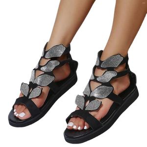 Sandals Athestone Shoes Women Comfort с упругим ремнем Flat Bohemian Beach Open Toe Gladiator