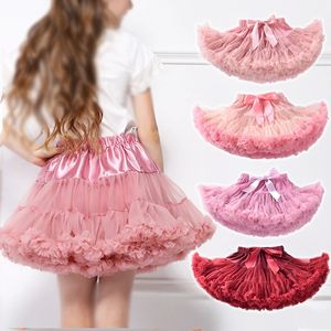 Bambina piccola gonna tutu per bambini bambini gonfie gonfie gonne da ragazza nata per la festa di compleanno abiti da ragazza principessa 1-15 anni 240329