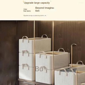 Storage Bags Separation Clothing Box Khaki/Grey Fabric Art Socks Container Dividers Wardrobe Clothes