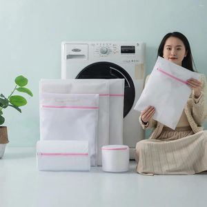 Laundry Bags Foldable Fine Net Bag 3 Sizes Washing Machines Dirty Basket Woman Bra Clothes Organizer Travel Clean Mesh Protection