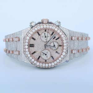 Luxury Look Fullt Watch Iced For Men Woman Woman Top CraftSmanship Unikt och dyra Mosang Diamond Watchs For Hip Hop Industrial Luxurious 72268