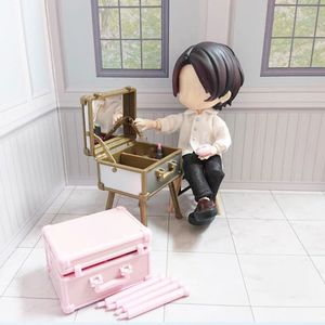 1set 1:12 Caixa cosmética de boneca com perfume de perfume Batom mobiliário de bonecas Móveis Ferramentas de maquiagem Miniature Dolls Acessórios