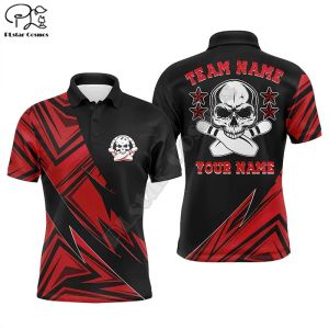 Имя на заказ боулинг -поло для мужчин для мужчин смешное боулинг -джерси персонализированная боулинг -лига рубашка 3D Printed Polo Рубашки футболки