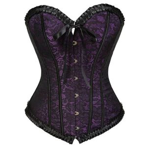 Korsetts Top sexy Spitze plus Größe erotische Blumenfrauen Shaper Gothic Bustier Korsett Overbust Dessous Vintage Mode Mode