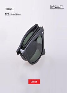 factory top quality classic 50mm square Foldable Sun glasses Men Women oversized 54mm SunGlasses Driving designer Folding lens mat2297816