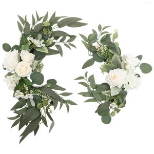 Dekoratif Çiçek Hoş Geldiniz Kart Su Çiçek Sahte Arch Düğün Çelenk Partisi Yapay Bez Dekor
