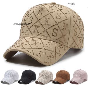 Designer Hat Spring/Summer New Instagram Diamond Letter Baseball Women's Trendy Sunscreen Fashion Cersatile Style Duck Tongue Hat