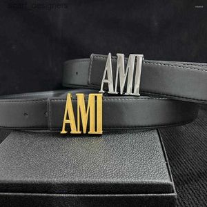 Cinture cinture cintura di moda maschile lettere classico in metallo jeans Business regali di alta qualità di lusso y240411