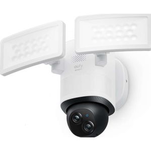 Eufy Security Floodlight Camera E340 mit 360p Pan and Tilt, 247 Aufnahme, Dual-Band-WLAN, 2000 Lumen, bewegungsaktivierte, Dualkamera, Homebasis 3 kompatibel