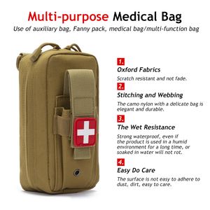 Taktische Molle EDC -Beutel Outdoor Medical EMT Erste -Hilfe -Kit -Beutel Ifak Tourniquet Jagd Notfallüberleben Militärbeschaffung Tasche