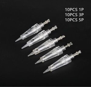 30pcs 1p3p5p Dövme İğneleri Kartuşlar Tek Kullanımlık Sterilize Sterilize Karışık Kalıcı Makyaj Makinesi Kalemi 3D Kaş Dudakları Eyeliner1457683