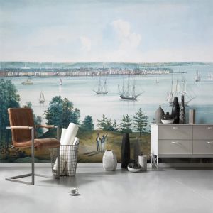 European Retro Yacht Harbor Sea Sceney Wallpaper Anpassad alla storlekar pastoral stil 3D Fotvägg Muralpapper för rumsdekoration