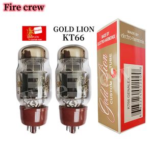 Fire Crew Gold Lion KT66 Válvula de áudio HiFi de tubo de vácuo Substituir El34 5881 6L6 Kit de amplificador de tubo eletrônico DIY Genuine Match Quad