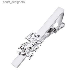 Tie Clips Classic Dragon Tie Clip Pearl Sand Tie Clip for men Best Accessory Gift for Mens Party Tie Y240411