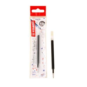 Pennor 4st Stabilo 268 Gel penna påfyllning Black Ink Refill Stationy School Office Supplies Ballpoint Pen Refill 0,5 mm Rollerball NiB